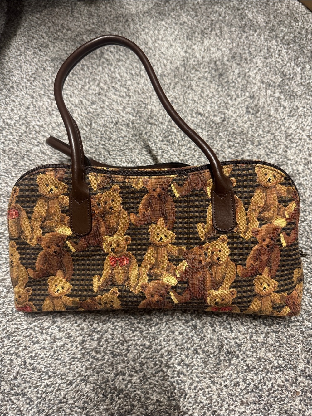 Royal Tapisserie Brown Teddy Bear Tapestry Tote